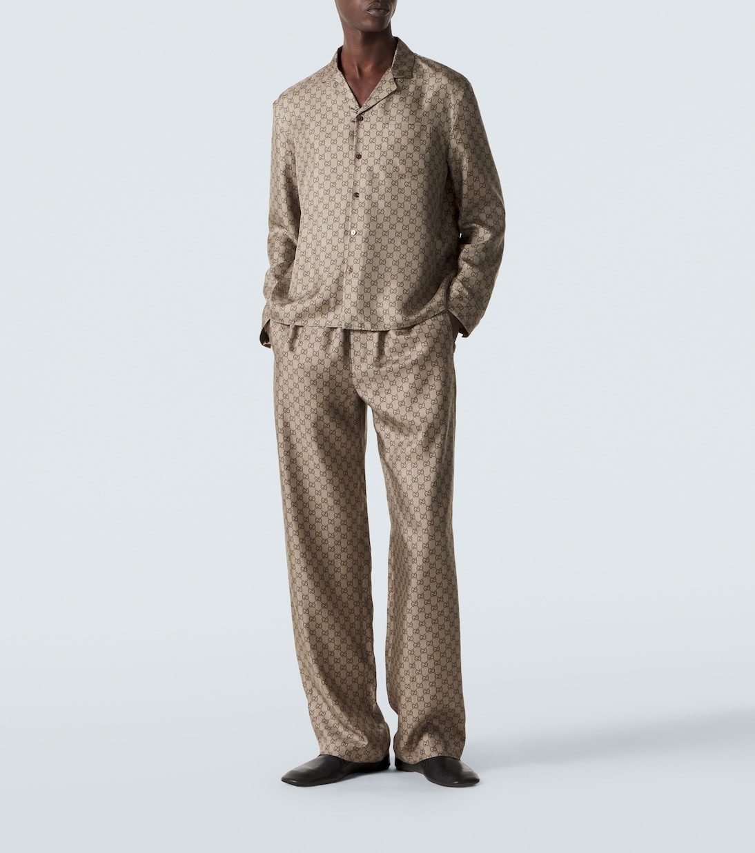 Gerdae Hose GG aus Seiden-Twill | Gucci