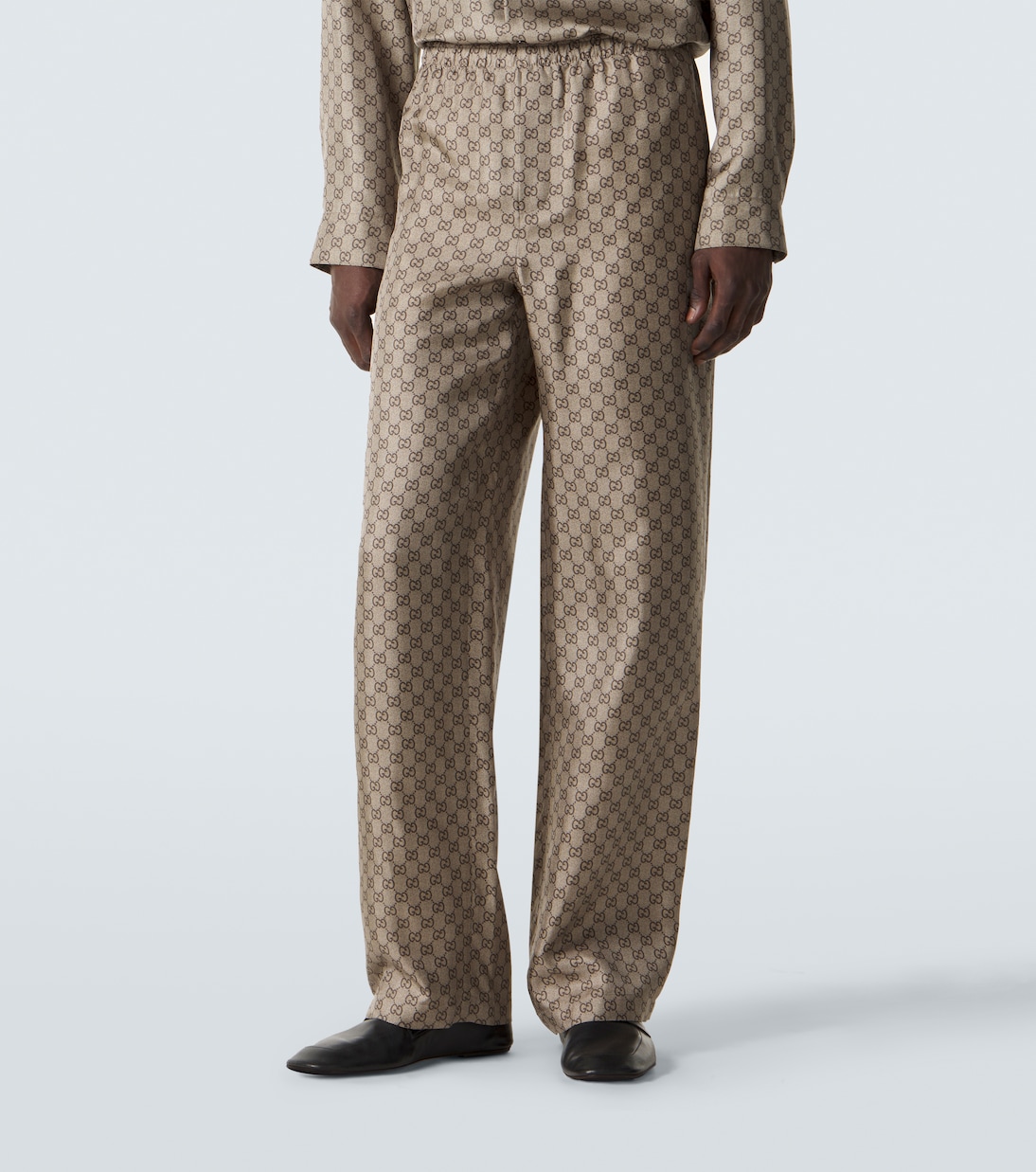 Gerdae Hose GG aus Seiden-Twill | Gucci