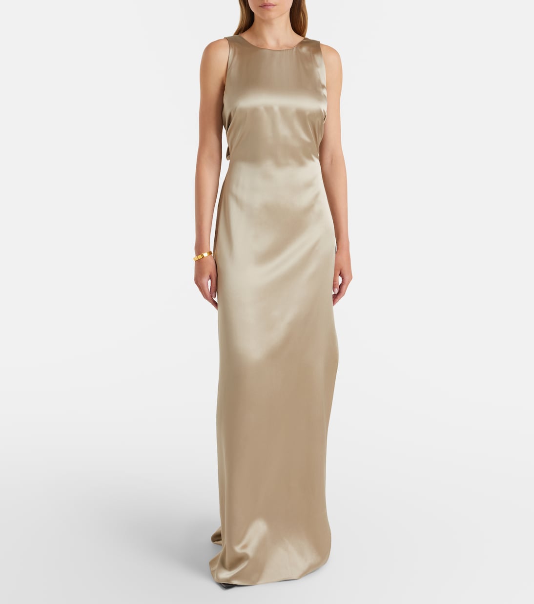 Abito lungo Azoto in satin di seta | Max Mara