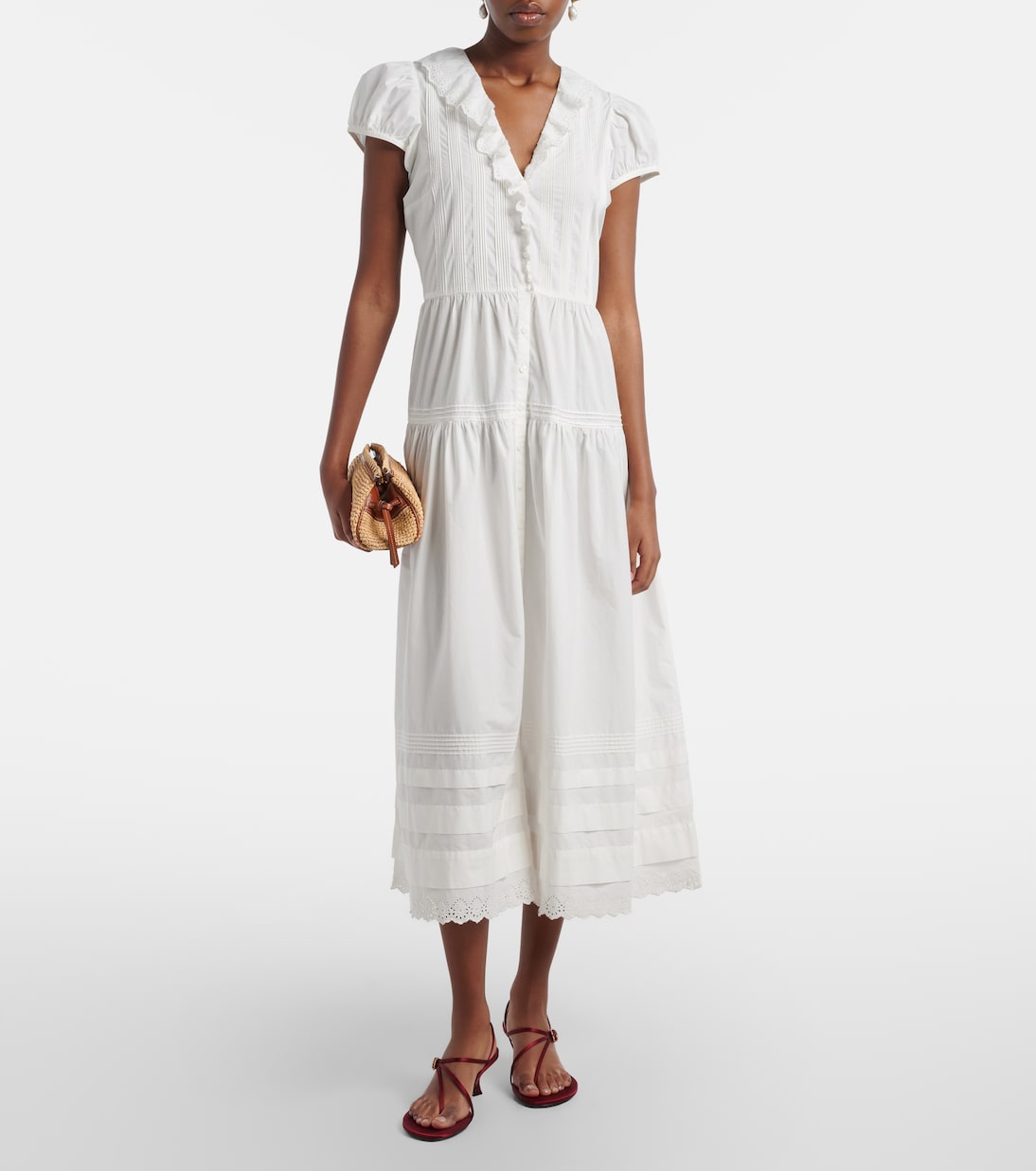 فستان ميدي من القطن Eliette | Dôen