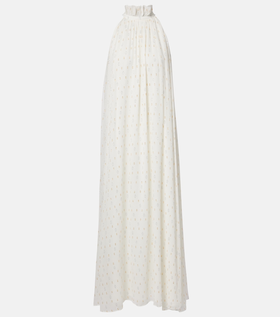 Polka-dot silk-blend maxi dress | Xu Zhi