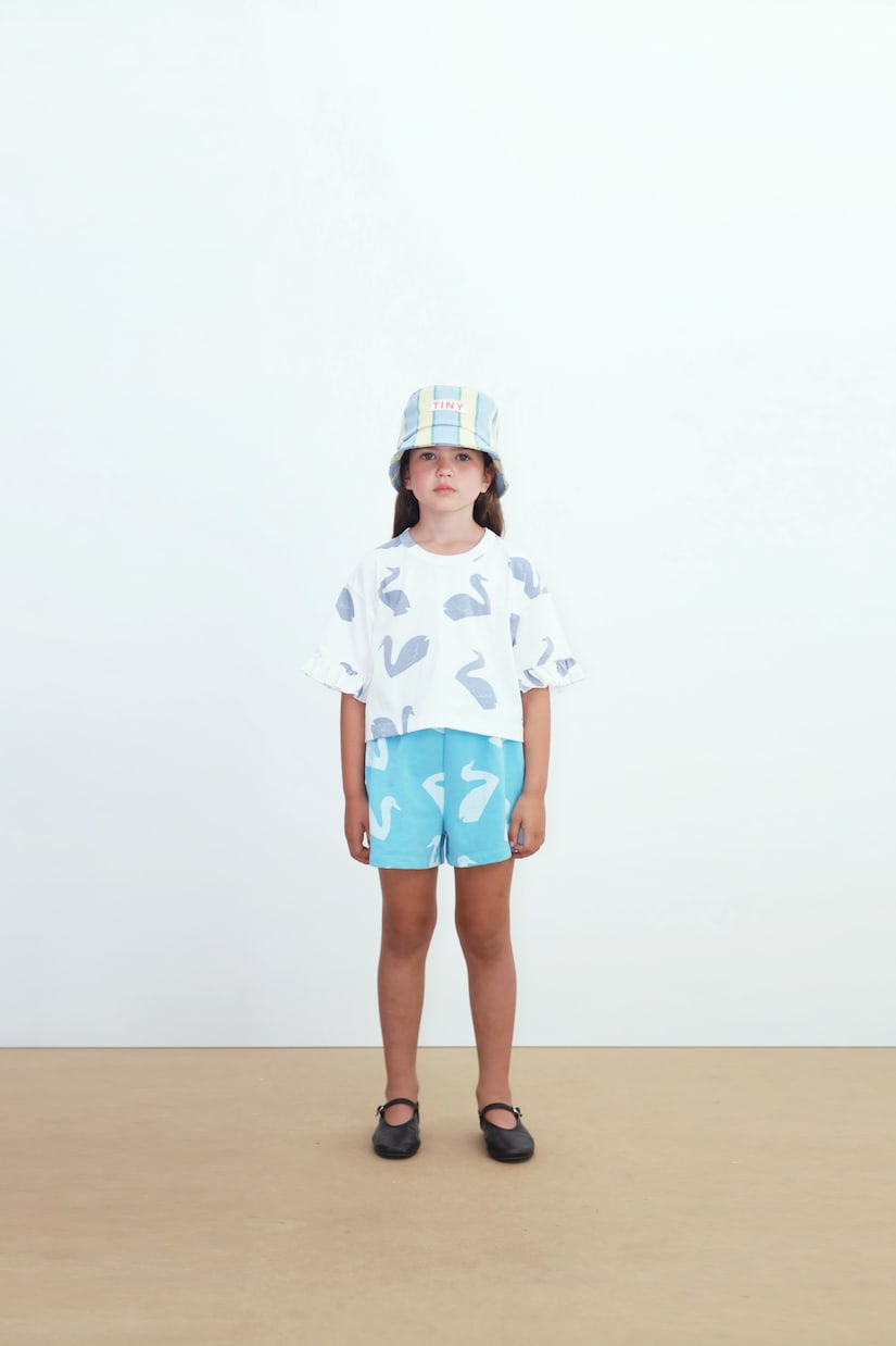 Shorts Big Swans aus Baumwolle | Tinycottons