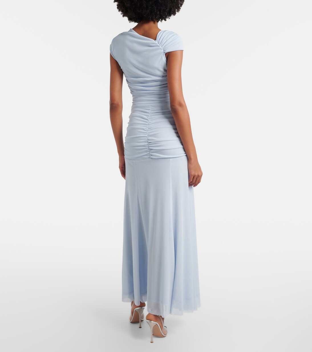 Robe longue asymétrique drapée | Rotate