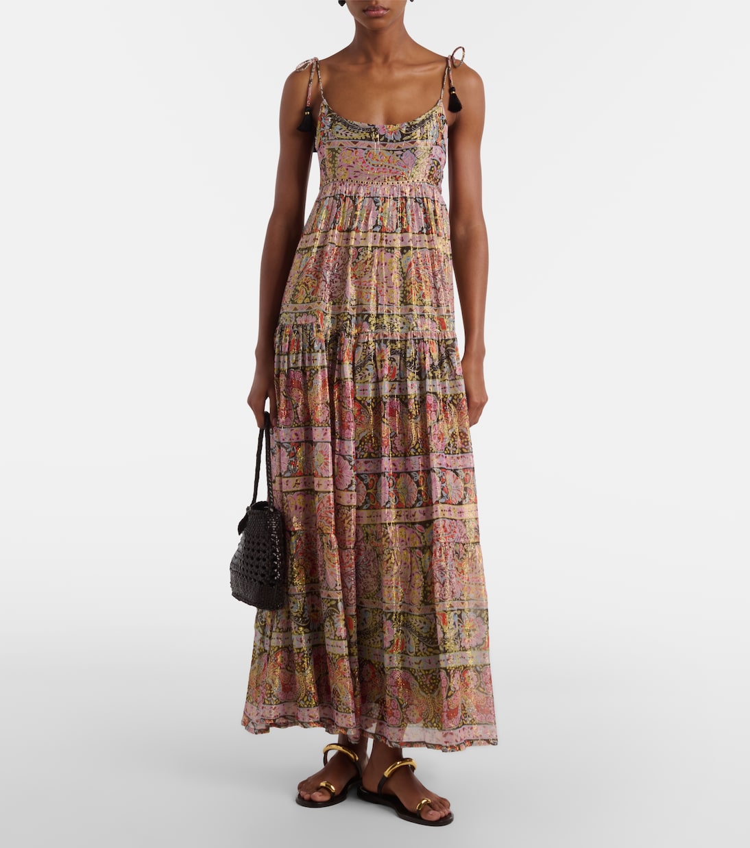 Kamilah floral lamé maxi dress | Rixo