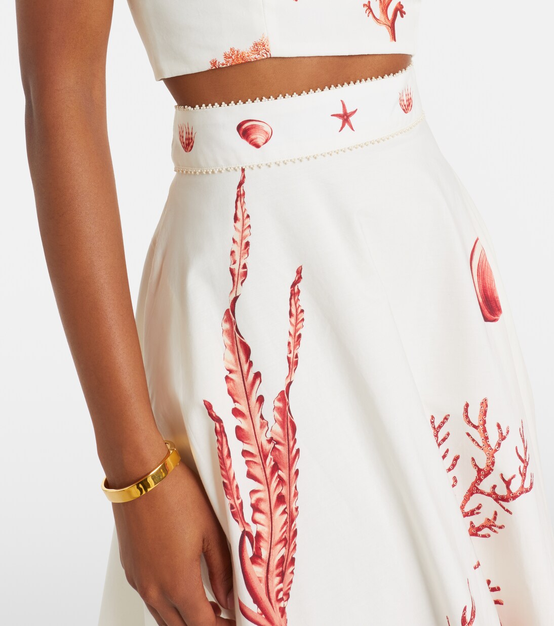 Jupe miid Tangelo en coton imprimé | Agua by Agua Bendita