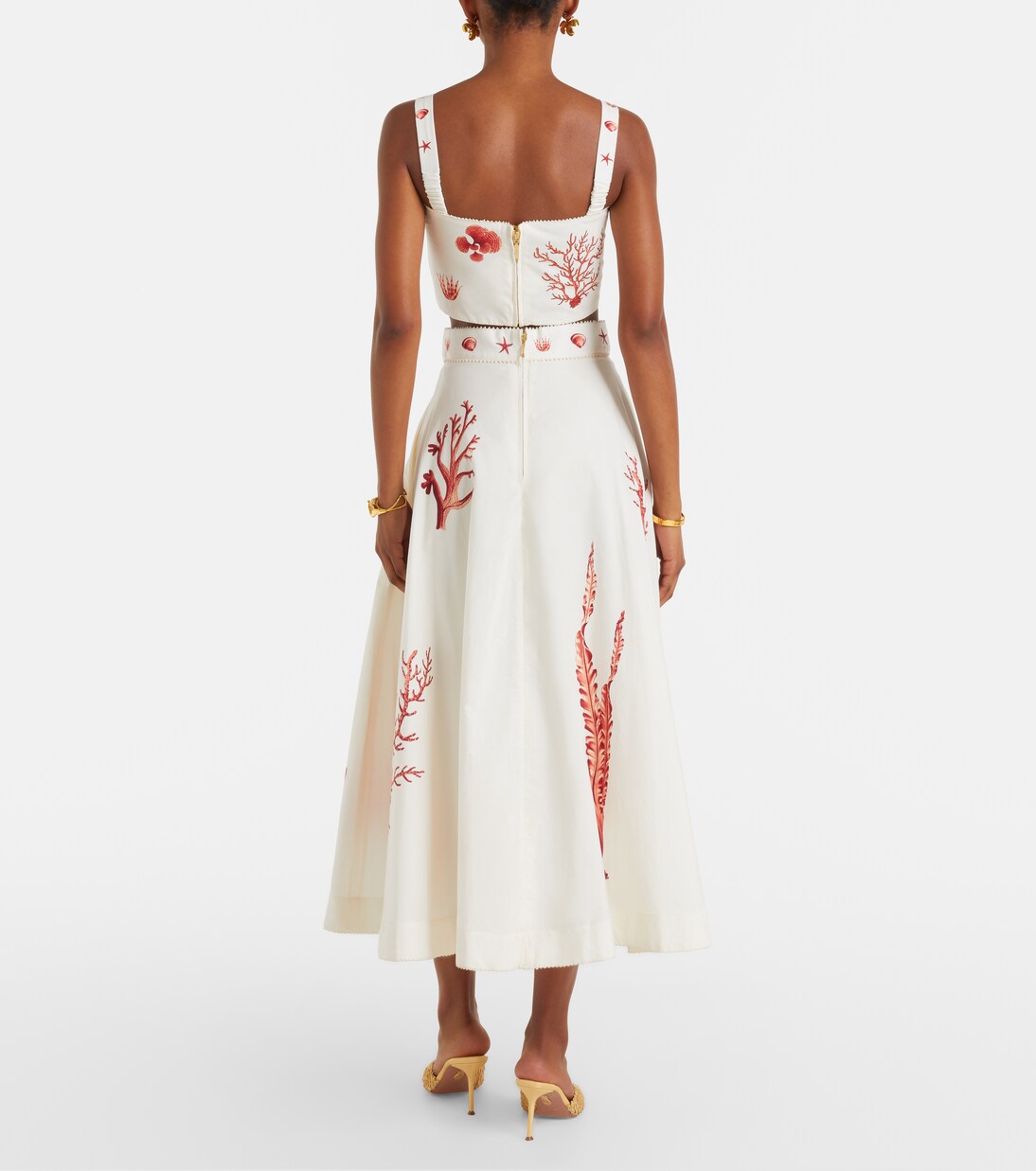 Jupe miid Tangelo en coton imprimé | Agua by Agua Bendita