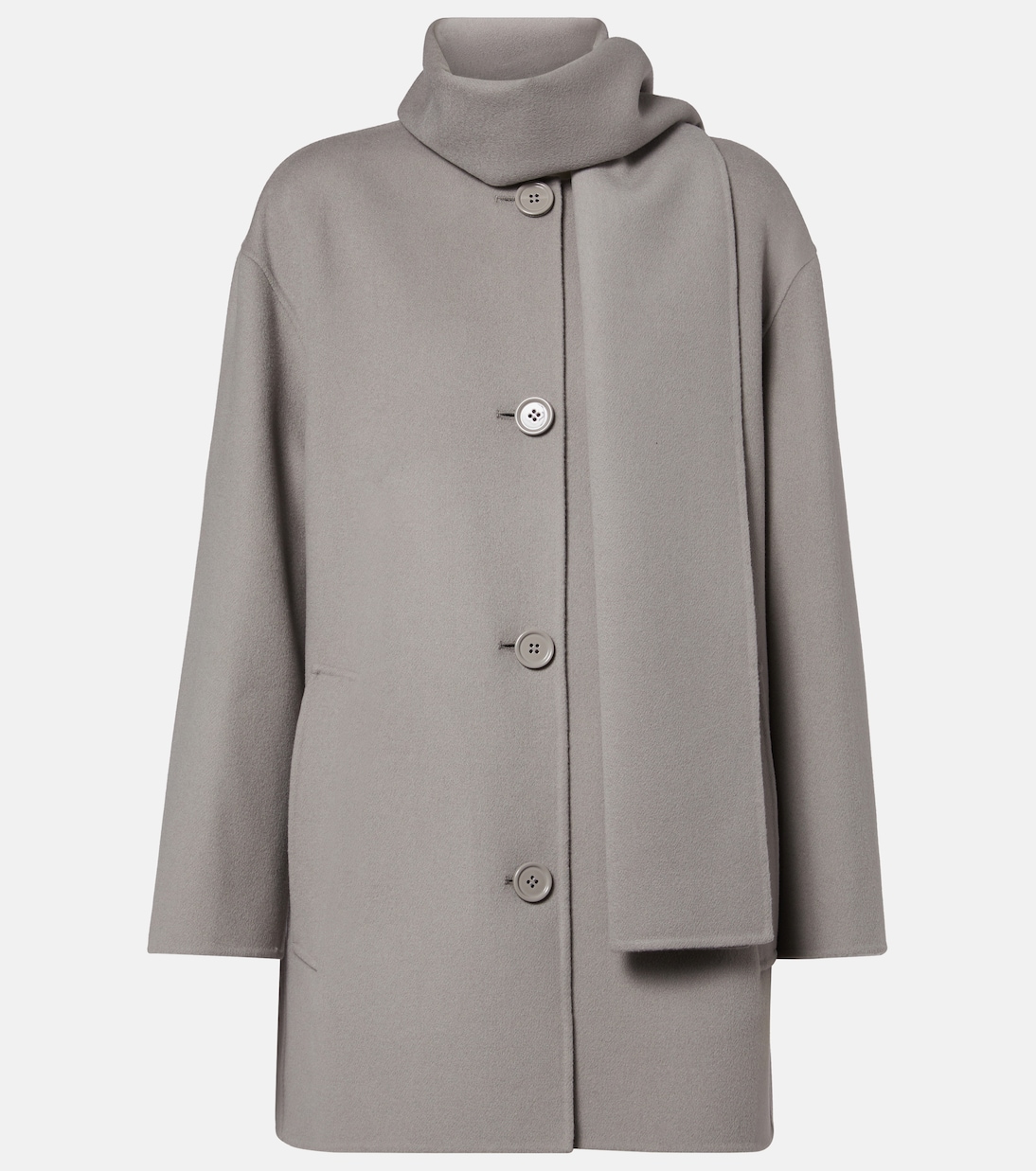 Scarf-detail virgin wool coat | 'S Max Mara