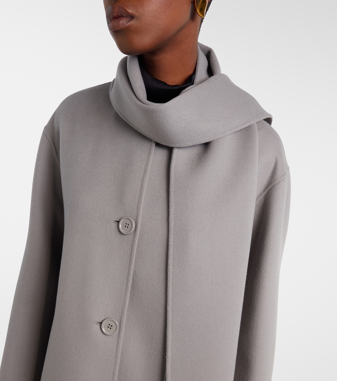 Scarf-detail virgin wool coat | 'S Max Mara