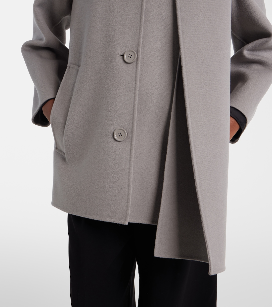 Scarf-detail virgin wool coat | 'S Max Mara
