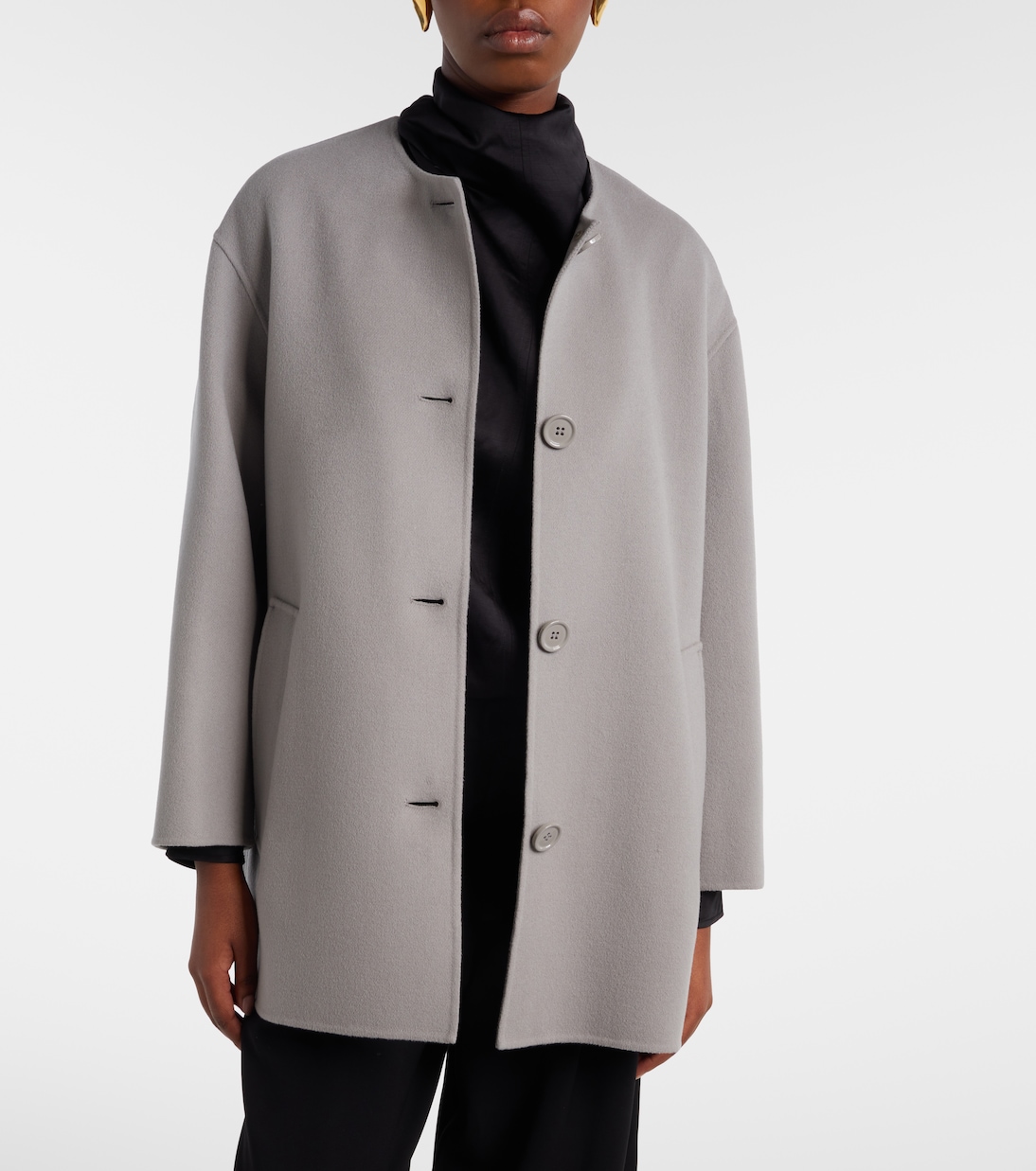 Scarf-detail virgin wool coat | 'S Max Mara