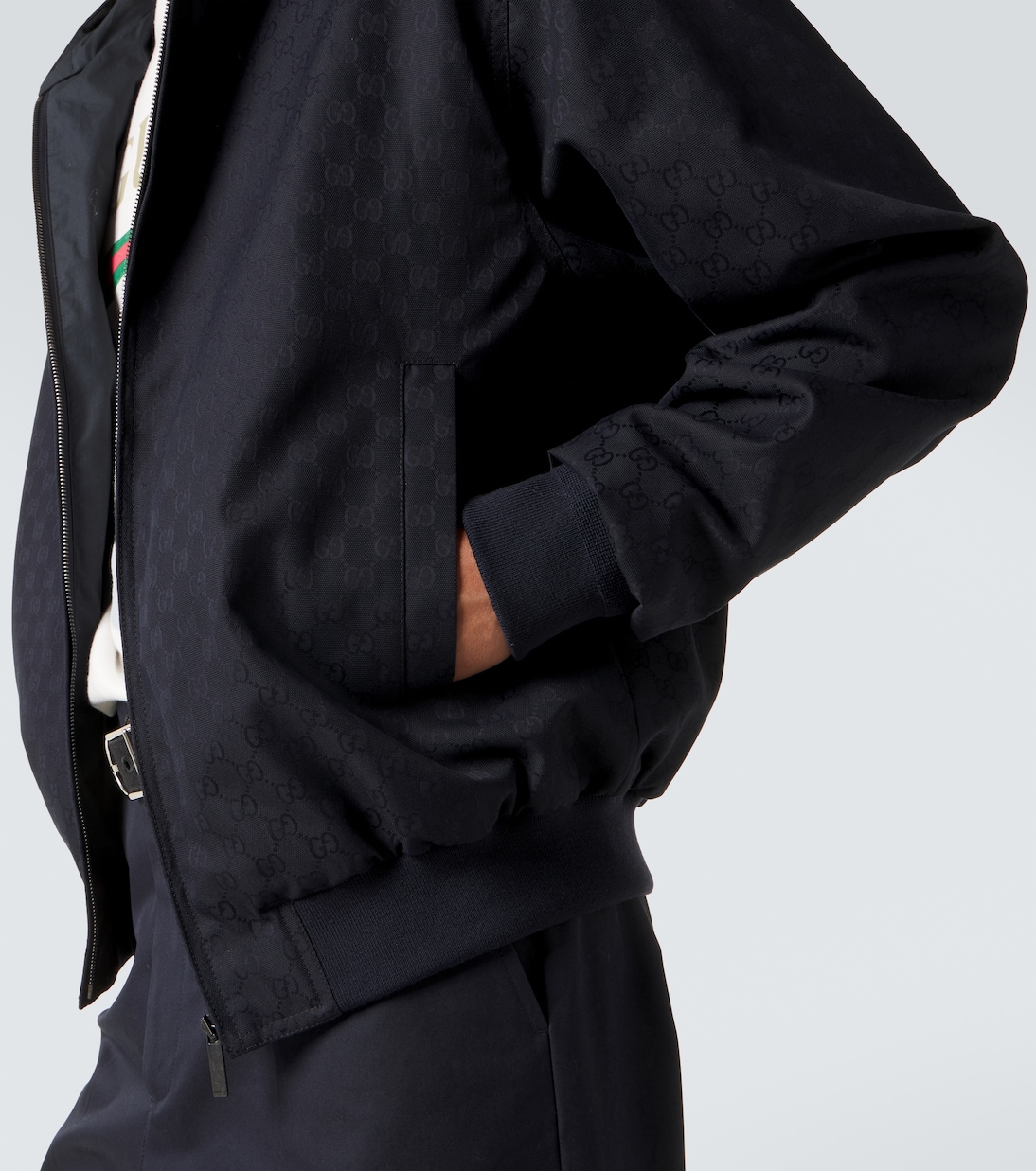 GG jacquard hooded cotton jacket | Gucci