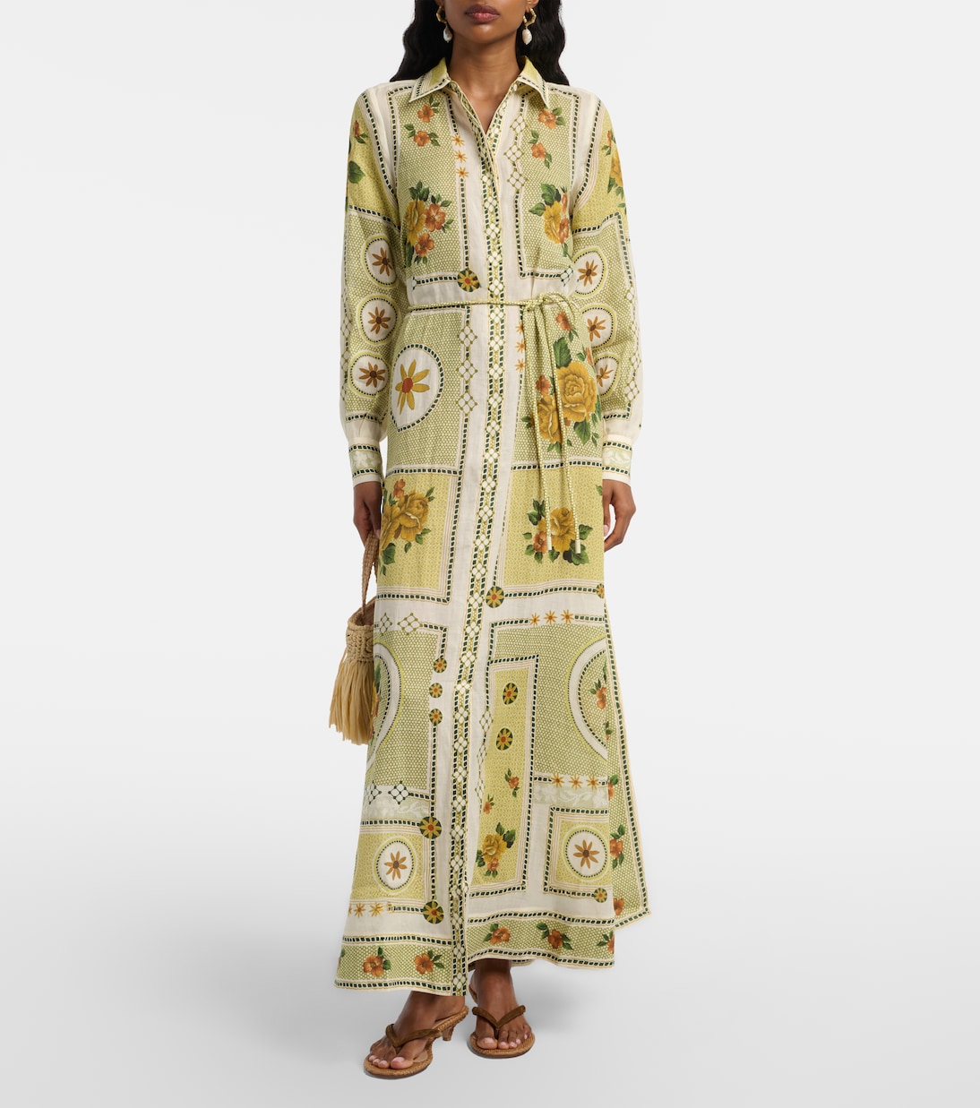 Robe chemise Dixie en ramie imprimée | Alémais