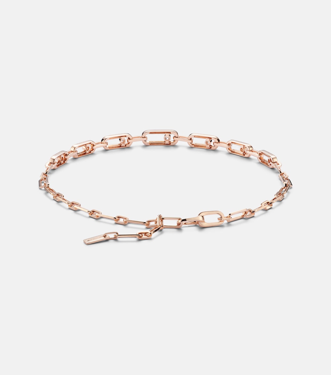 Gargantilla Move Link de oro rosa de 18 ct con diamantes | Messika