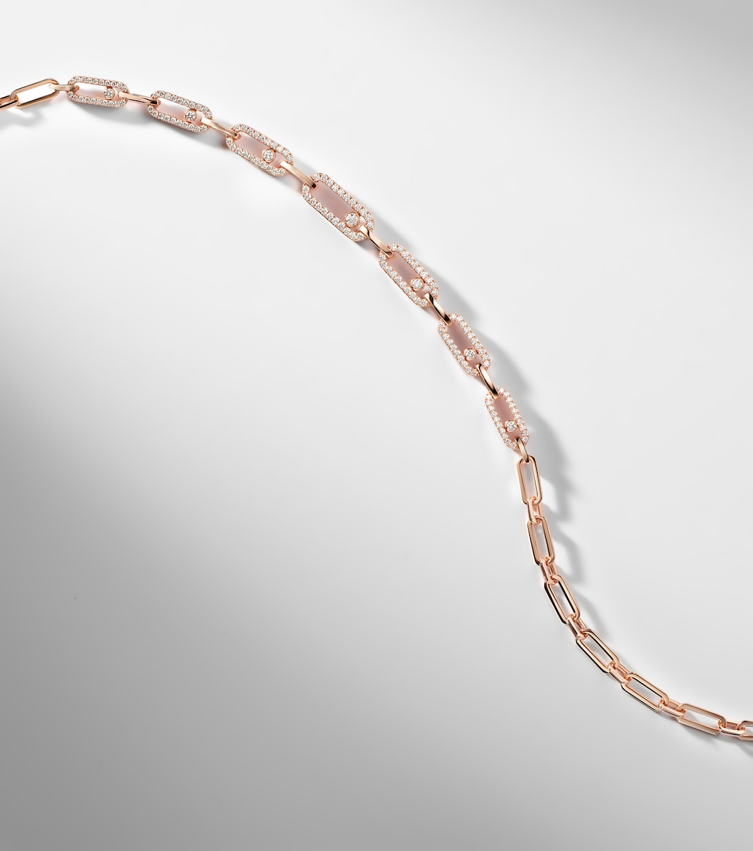 Gargantilla Move Link de oro rosa de 18 ct con diamantes | Messika