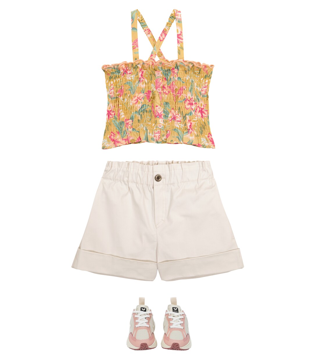 Malika floral smocked cotton top | Louise Misha