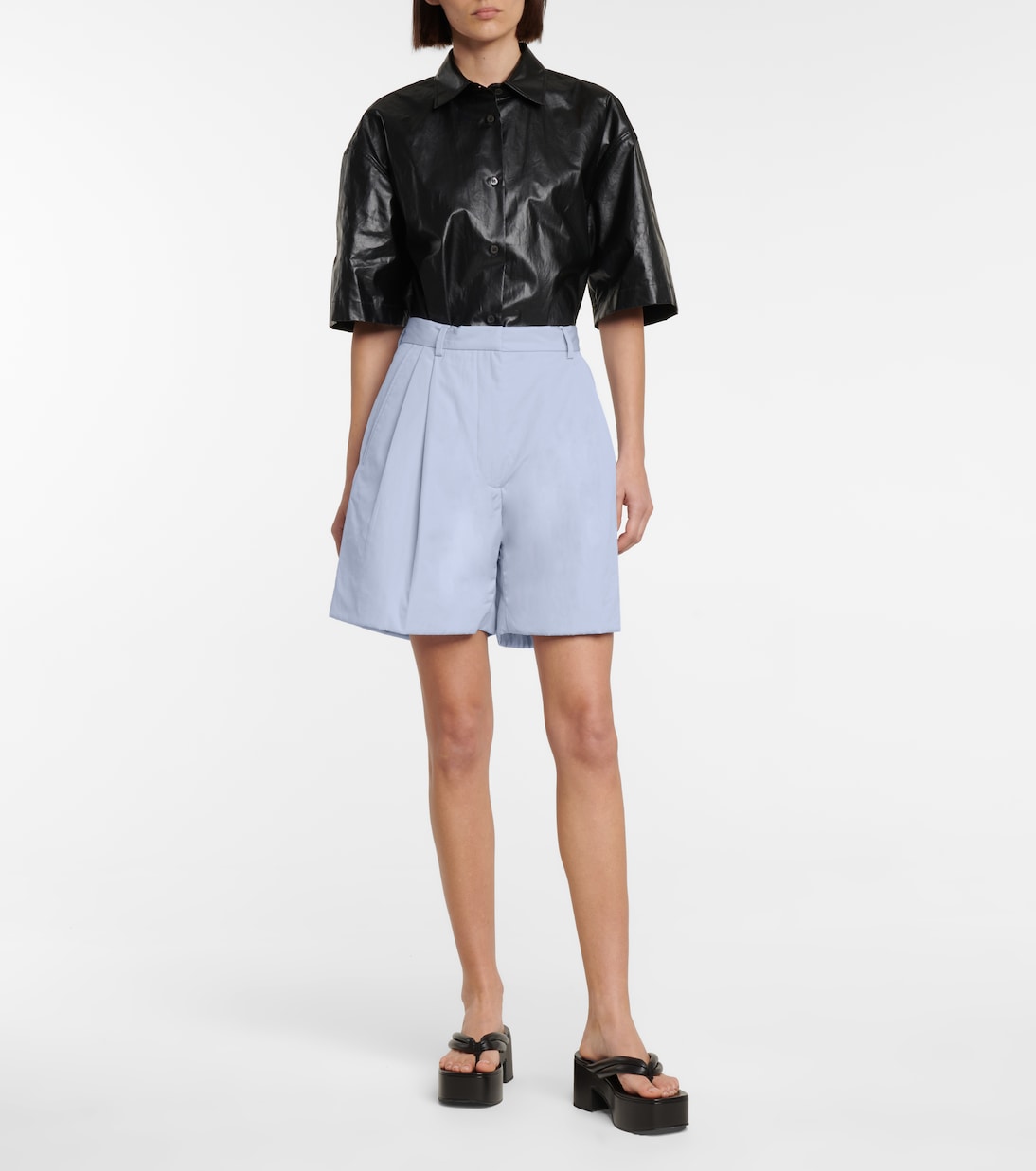 High-Rise Shorts aus Baumwolle | Dries Van Noten