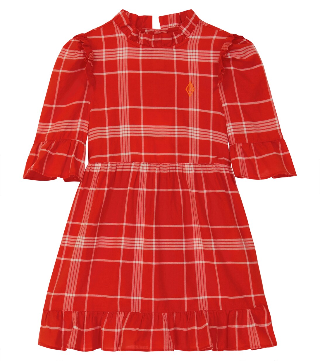 Tortoise check cotton dress | The Animals Observatory