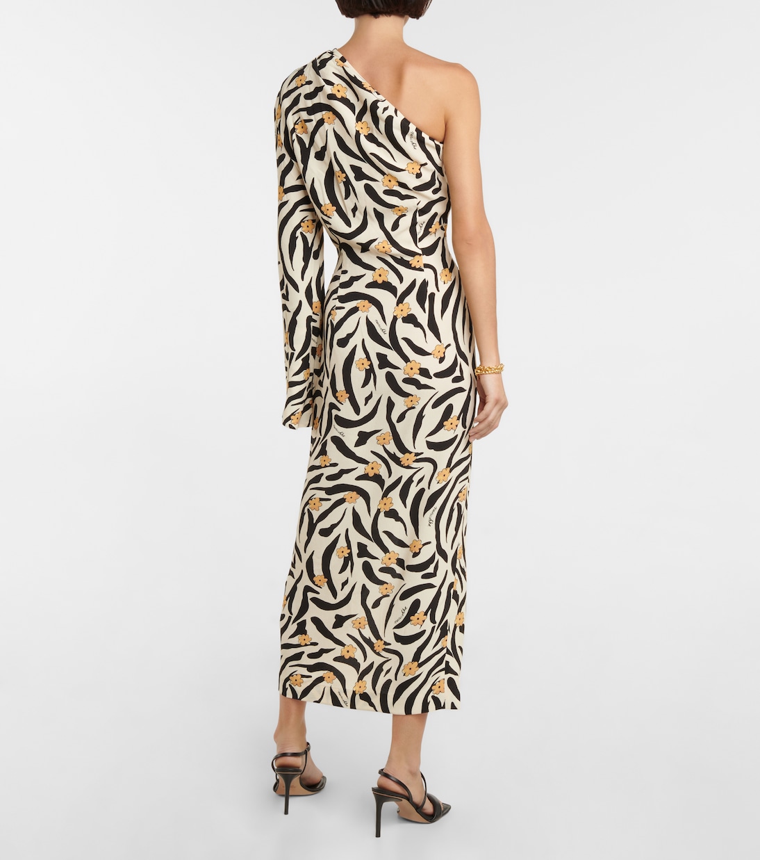 Robe portefeuille midi Florence asymétrique | Nanushka