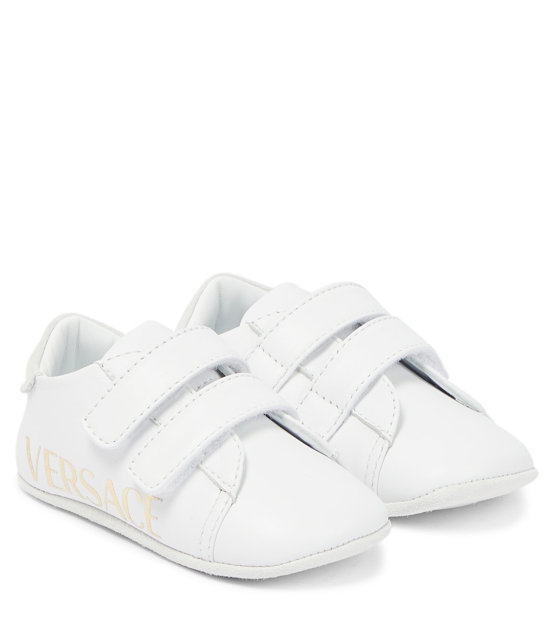 Baby logo leather sneaker | Versace Kids