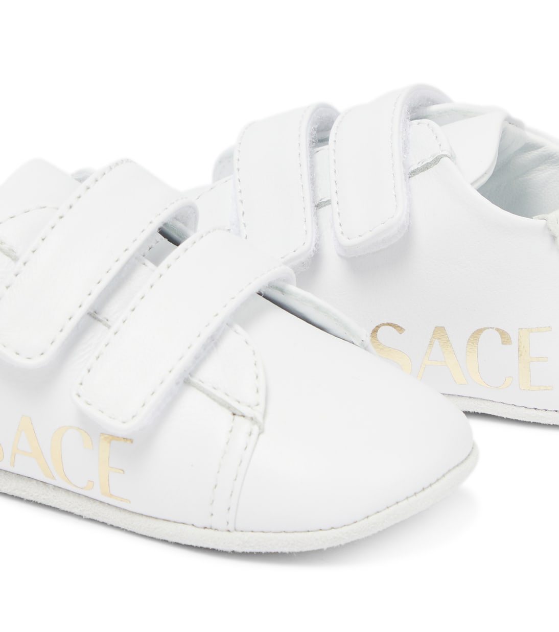 Baby logo leather sneaker | Versace Kids