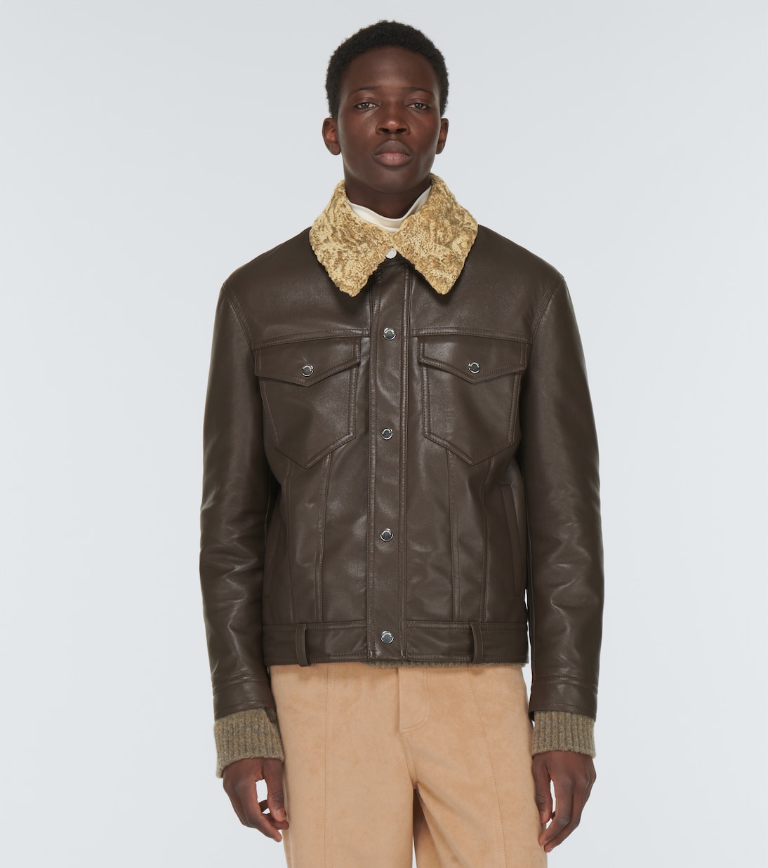 Boyce regenerated leather jacket | Nanushka