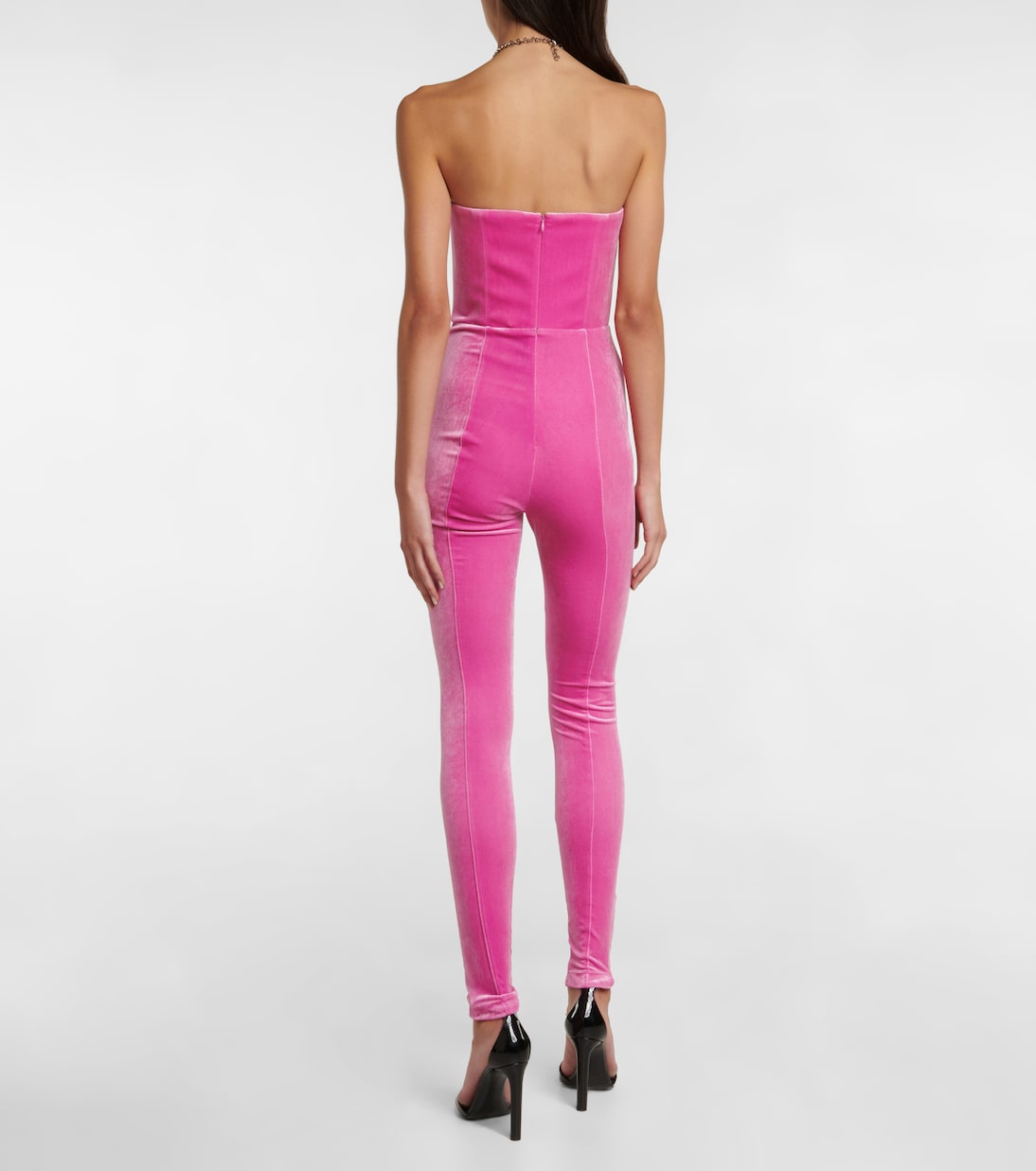 Strapless velvet jumpsuit | Alex Perry