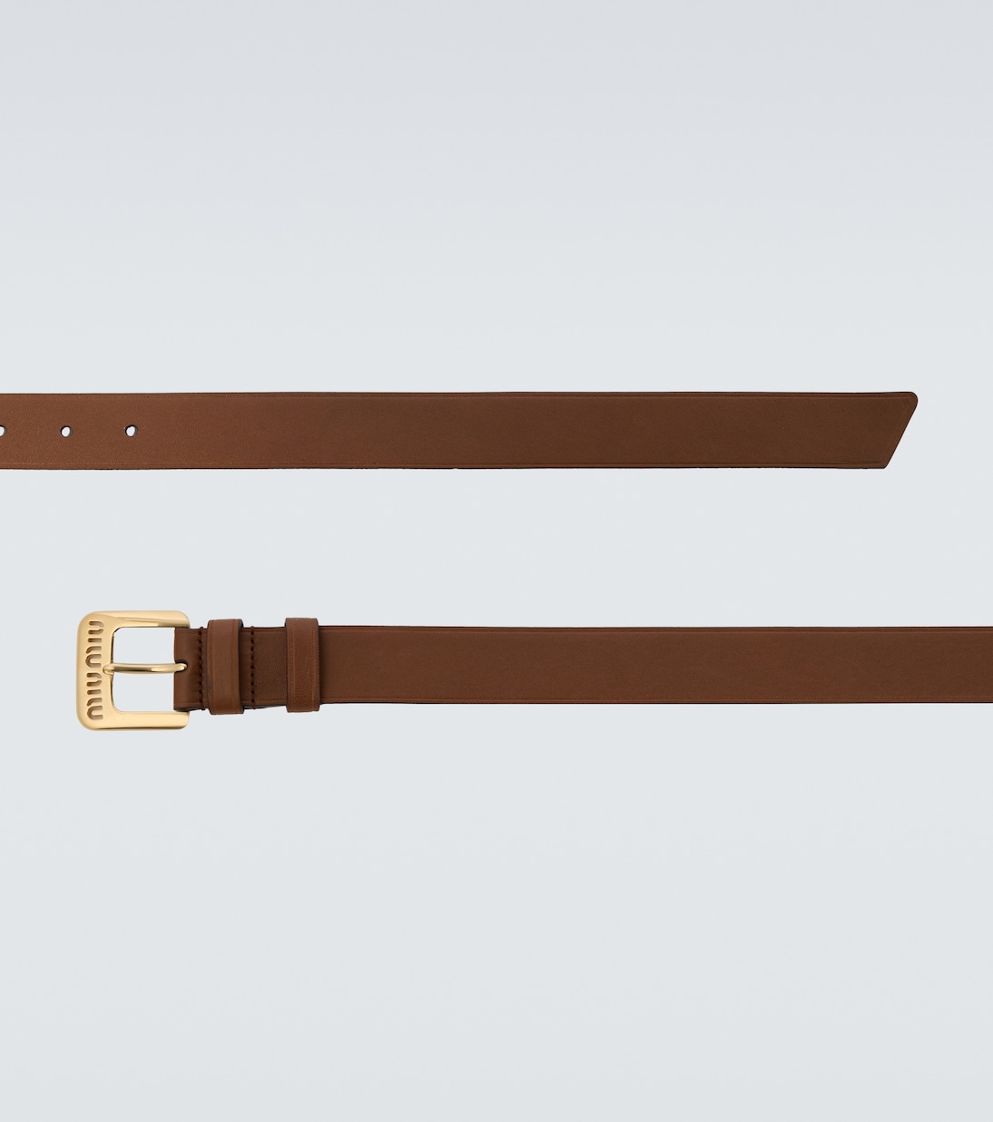 Logo leather belt | Miu Miu
