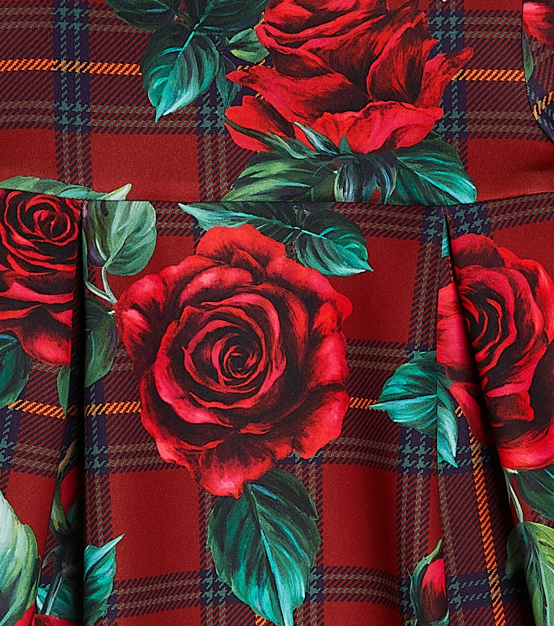 Floral checked scuba dress | Dolce&Gabbana Kids