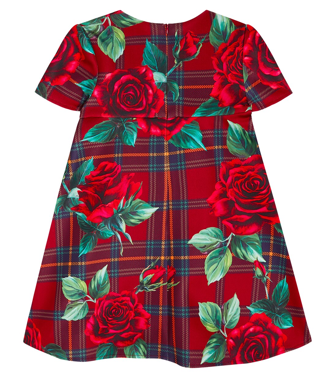 Floral checked scuba dress | Dolce&Gabbana Kids