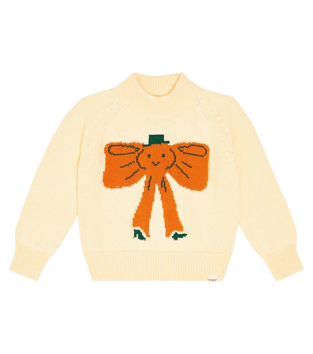 Bow knitted cotton-blend sweater | Tinycottons
