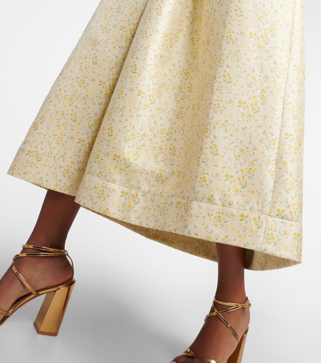 Robe midi brodée à encolure bardot | Markarian