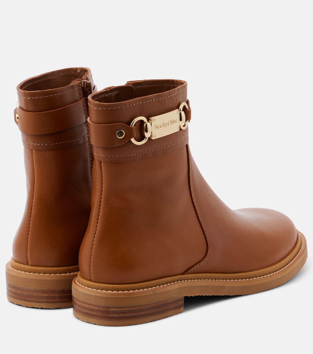 Signature leather ankle boots | See By Chloé