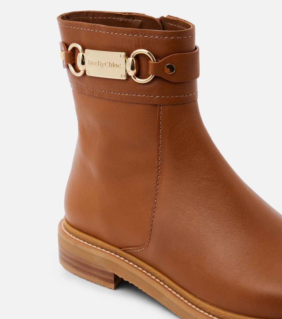 Signature leather ankle boots | See By Chloé
