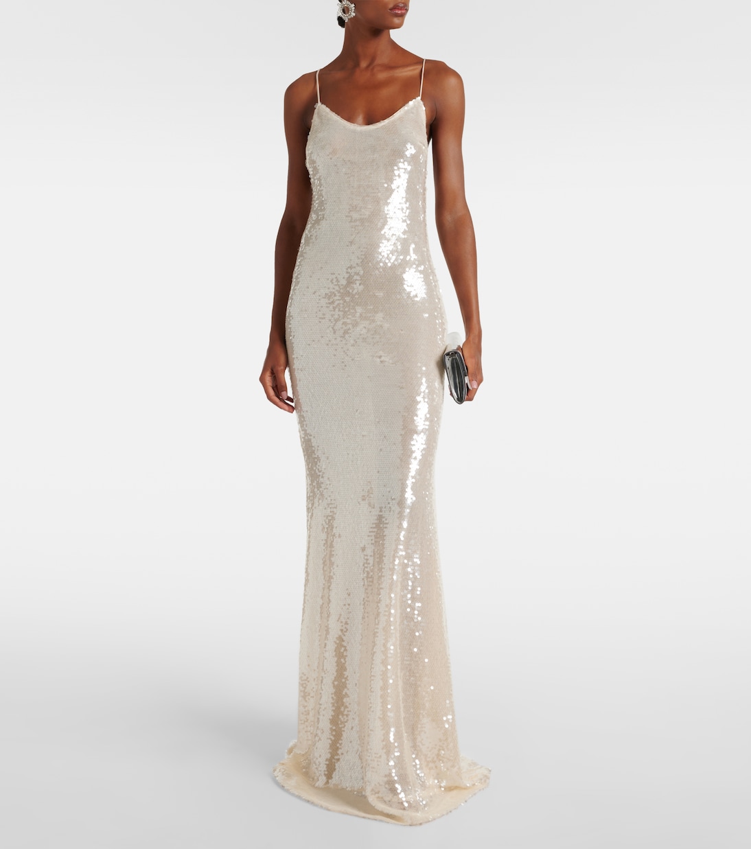 Sequined open-back gown  | The New Arrivals Ilkyaz Ozel