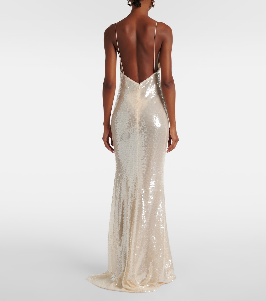 Sequined open-back gown  | The New Arrivals Ilkyaz Ozel