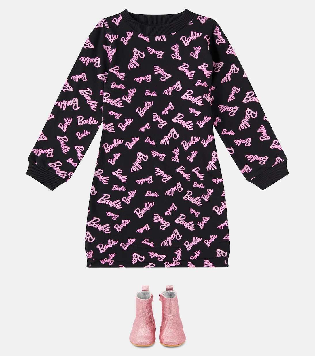 x Barbie® - Abito in jersey di misto cotone | Monnalisa