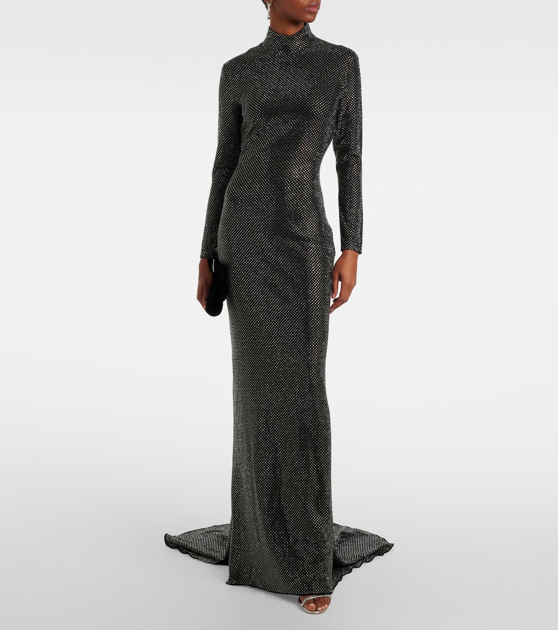 Abito lungo Vivienne con cristalli | Solace London