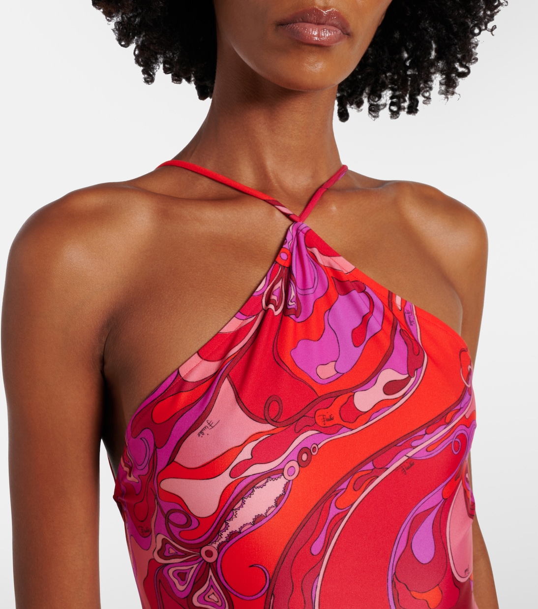 Printed halterneck swimsuit | Pucci