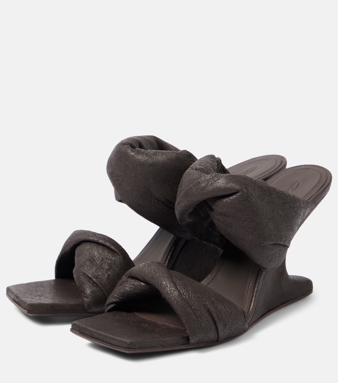 Twisted Cantilever 80 leather mules | Rick Owens