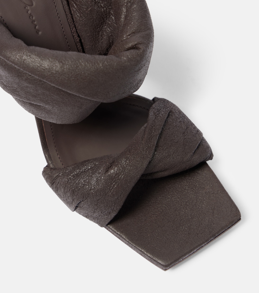 Twisted Cantilever 80 leather mules | Rick Owens