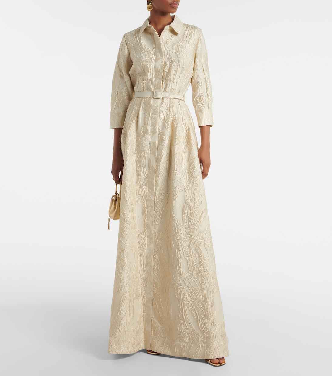 Robe longue Courtney en jacquard | Simkhai