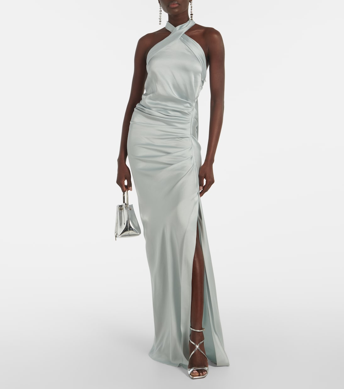 Draped satin maxi dress | Simkhai