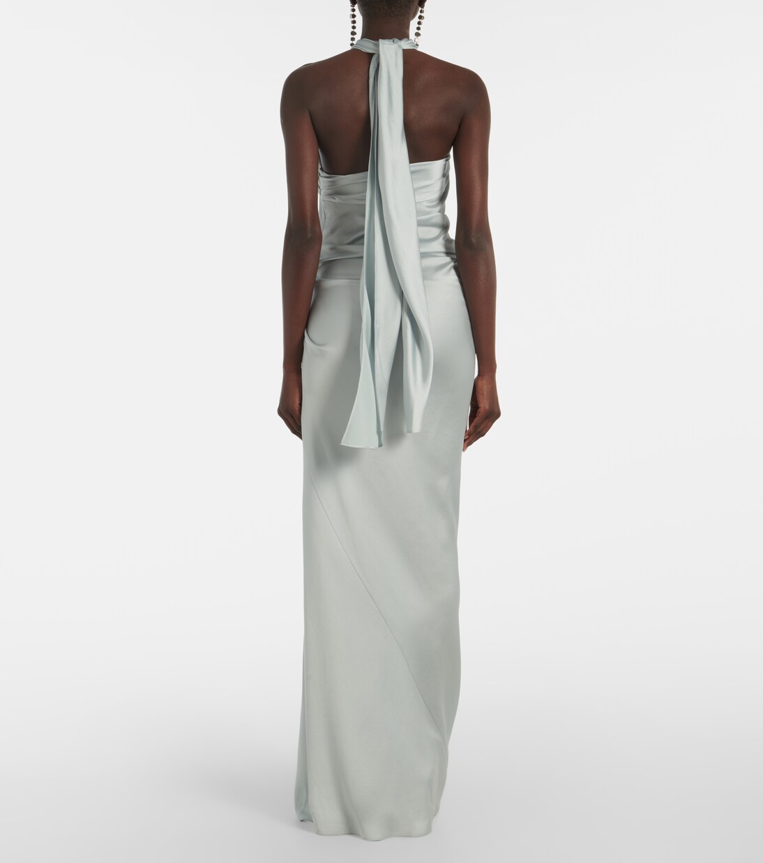 Draped satin maxi dress | Simkhai