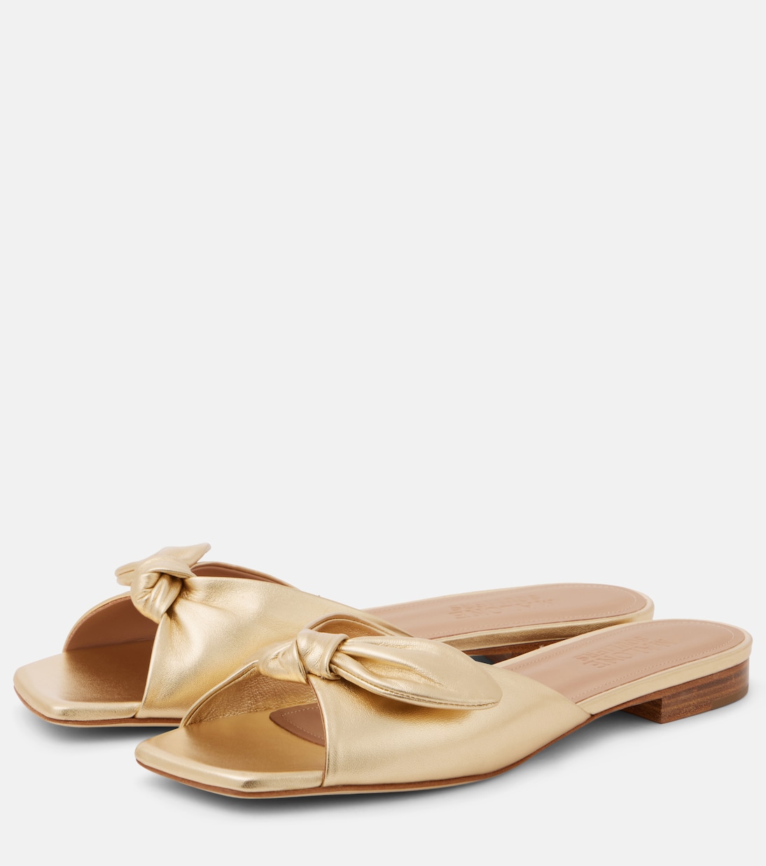 Vargas 10 metallic leather mules | Malone Souliers
