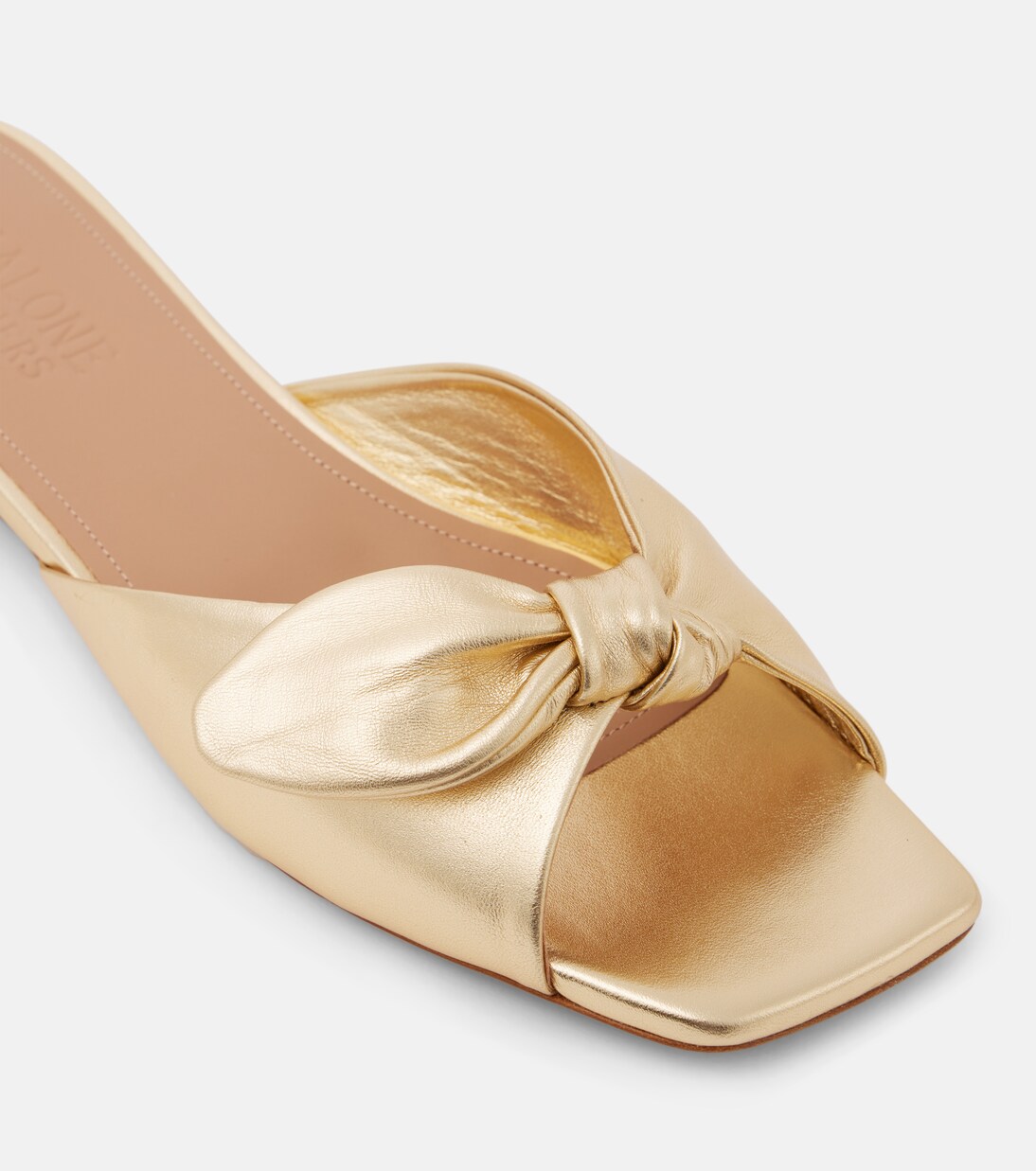 Vargas 10 metallic leather mules | Malone Souliers