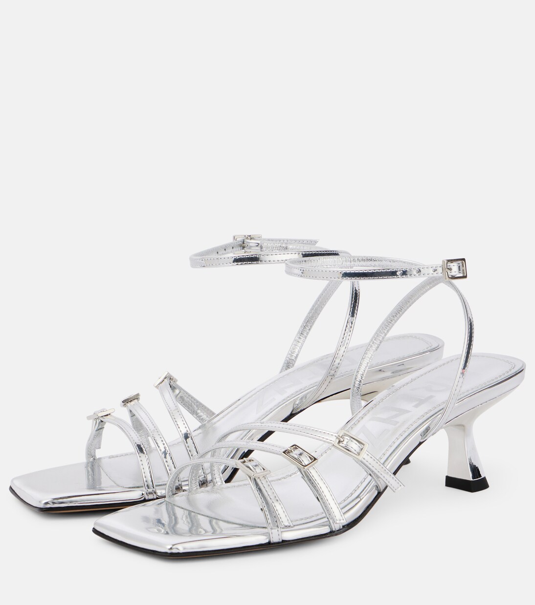 Sandalen Teresa 60 aus Metallic-Leder | Souliers Martinez