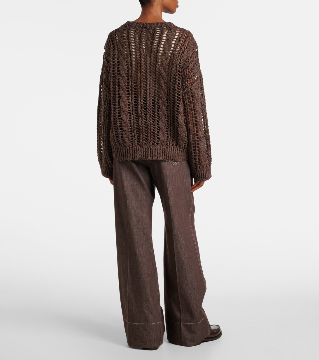 Pullover aus Jute und Baumwolle | Brunello Cucinelli