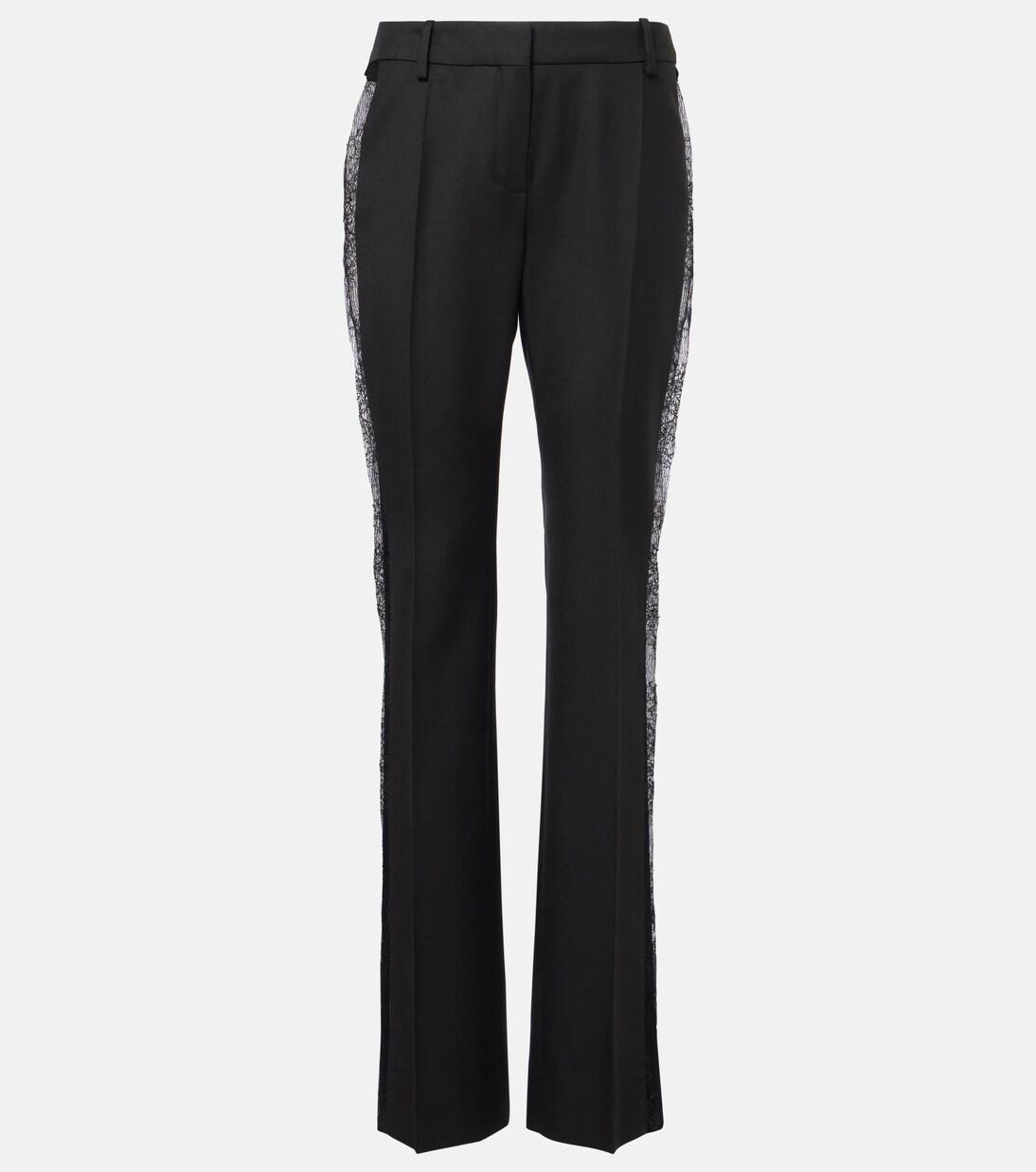 Gerade Hose aus Wolle mit Spitze | Nina Ricci