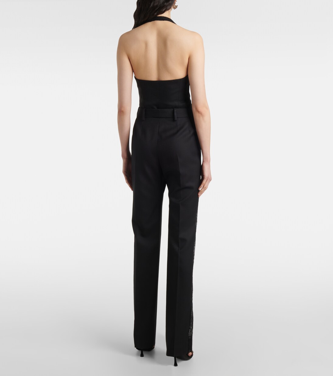 Gerade Hose aus Wolle mit Spitze | Nina Ricci