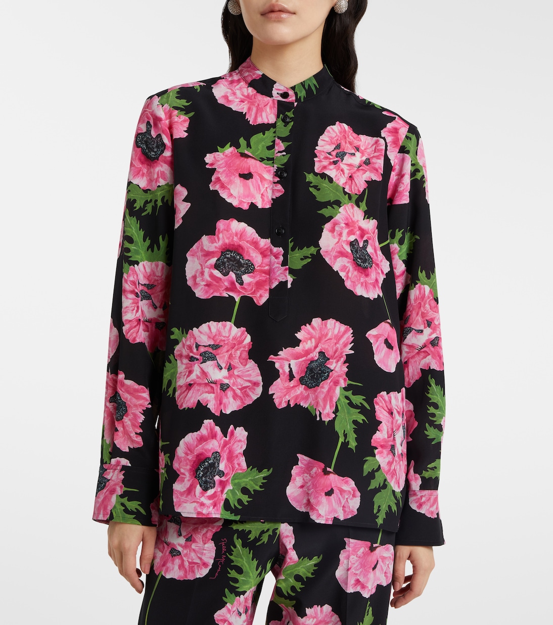 Bedrucktes Hemd Poppy aus Seide | Stella McCartney
